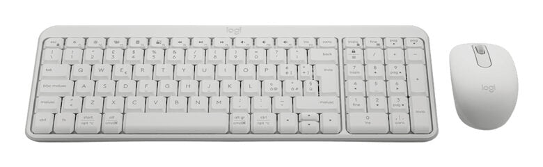 Logitech MK250 Compact Bluetooth Wireless Combo tastiera Mouse incluso Universale RF senza fili + Bluetooth Italiano Bianco