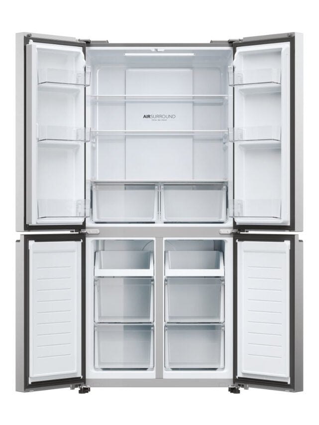 Haier HCR3818ENMM Cube 83 Serie 3 Frigorifero Side By Side Libera Installazione 467 L E Platino Stainless steel