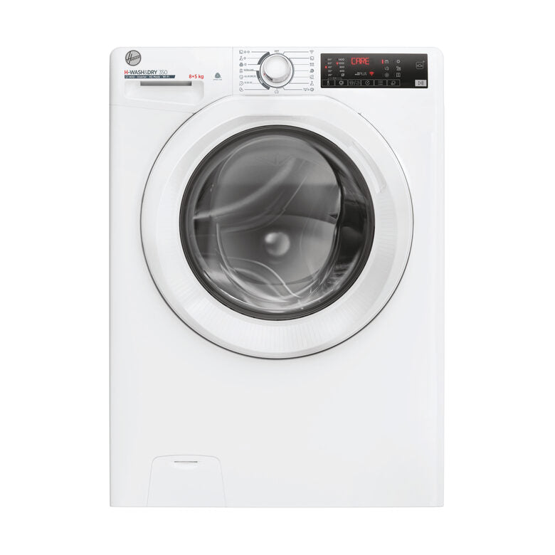 Hoover H3DP4854TA6/1-S H-WASH&DRY 350 Lavasciuga A Libera Installazione 8/5 Kg, 1400 Giri, Auto Care, Tecnologia Active Balance, Classe D, Bianco