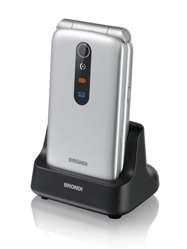 Brondi Amico Grande Silver 6,1 cm (2.4") 95 g Argento Telefono cellulare basico