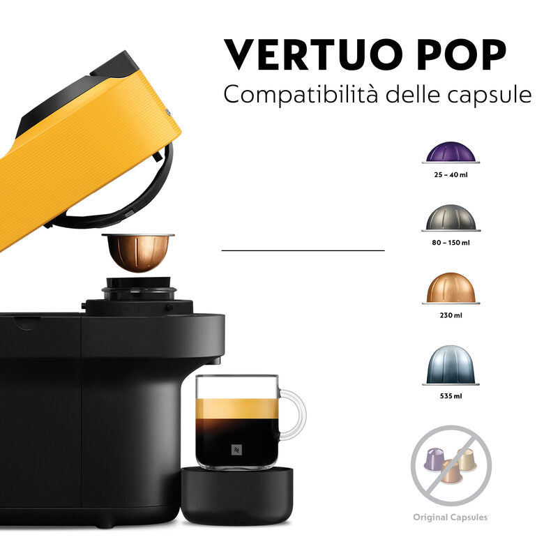 De' Longhi Vertuo Pop ENV90.Y Macchina da Caffè in Capsule, Giallo