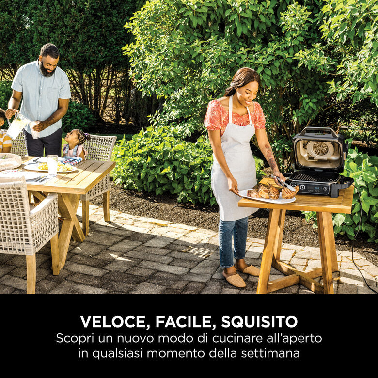 Ninja Barbecue elettrico Woodfire con affumicatore integrato OG701EU