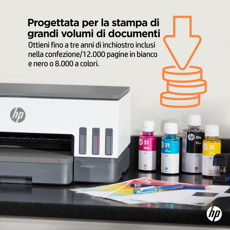 HP Smart Tank 7005 Wireless All-in-One Colore Stampante, Stampa fronte/retro; fotocopiatrice, scanner