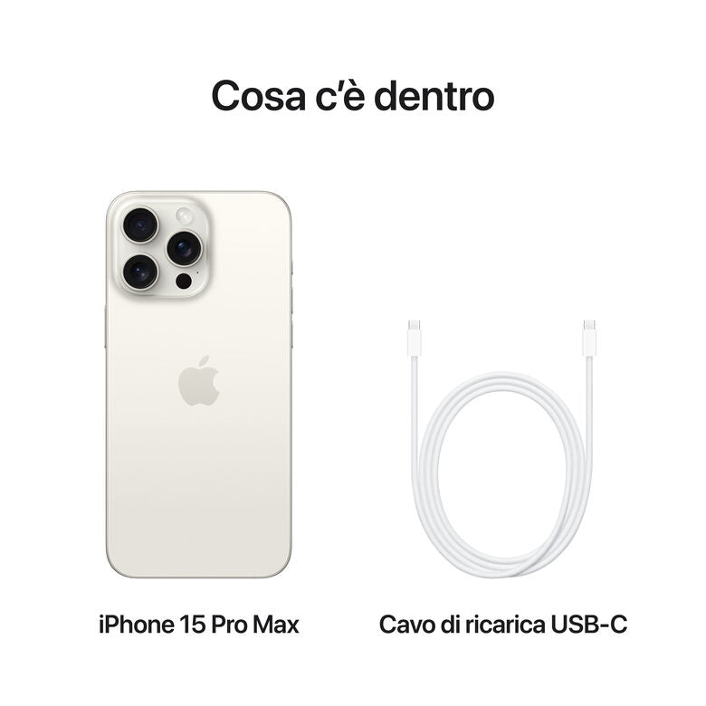 Apple iPhone 15 Pro Max 512GB Titanio Bianco