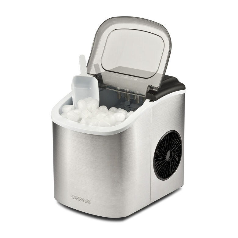 G3 Ferrari ARTIKO Macchina per ghiaccio portatile 12 kg/24h Nero, Acciaio inox