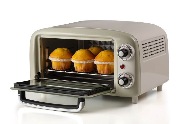 Ariete 3919 Forno Elettrico Vintage, 800W, Capacità 10L, Doppio vetro, Retrò, Beige