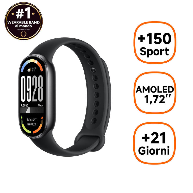 Xiaomi Smart Band 10 Black AMOLED Braccialetto per rilevamento di attività 4,37 cm (1.72") Rosa