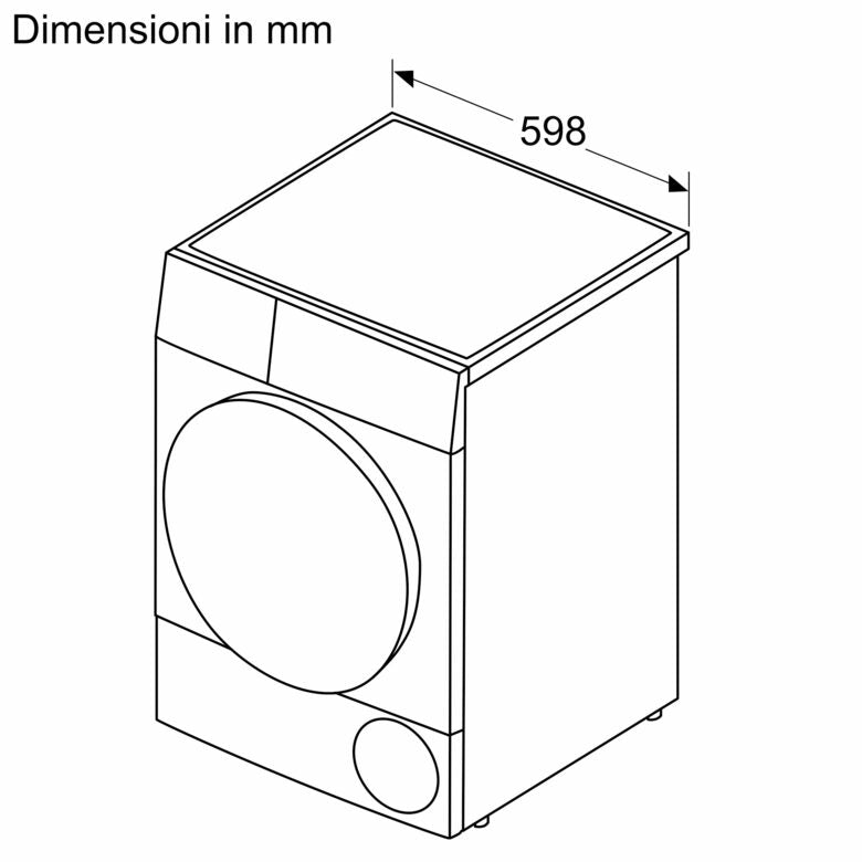 Bosch WQG233d1II Serie 6 Asciugatrice A Libera Installazione 8 Kg, Pompa Di Calore, Auto Dry, Filtro Easy Clean, Classe C, Bianco