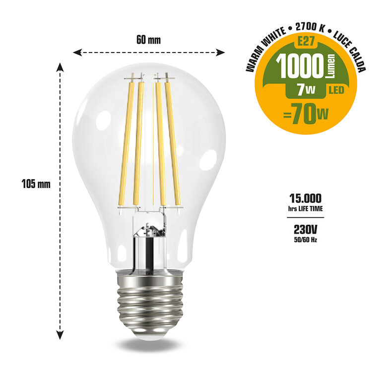 Beghelli 58120 lampada LED 7 W E27 D