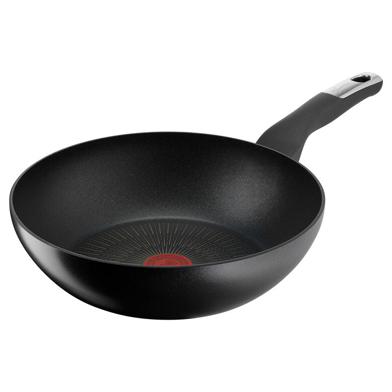 Lagostina Unlimited Padella Antiaderente Wok in Alluminio 28 cm con  Manico Nero