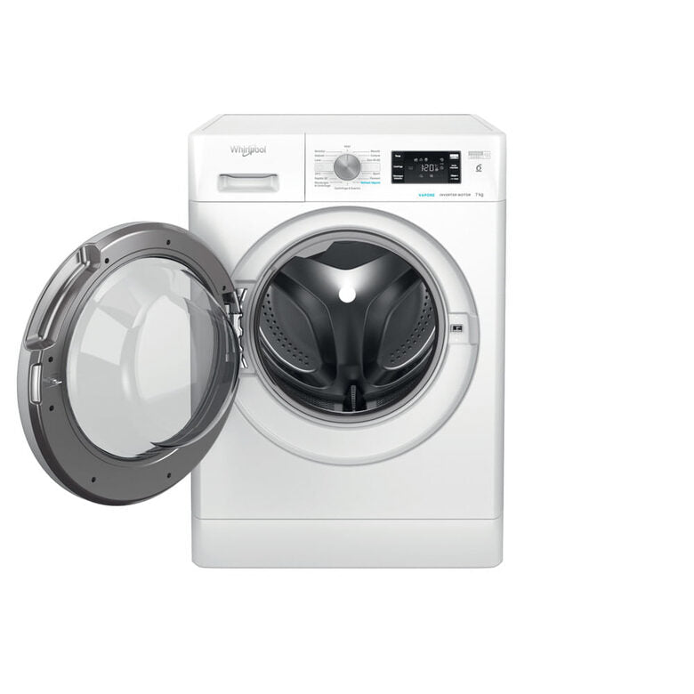 Whirlpool FFB 7469 SV IT Lavatrice A Libera Installazione 7 Kg, 1400 Giri, Motore Inverter, Refresh Vapore, Freshcare+, Tecnologia 6° Senso, Classe A, Bianco