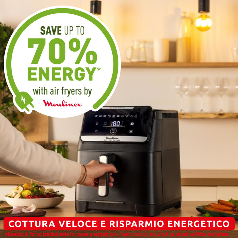 Moulinex EZ8428 Easy Fry Silence 7L, Friggitrice ad aria, Silenziosa, Frontale Rimovibile