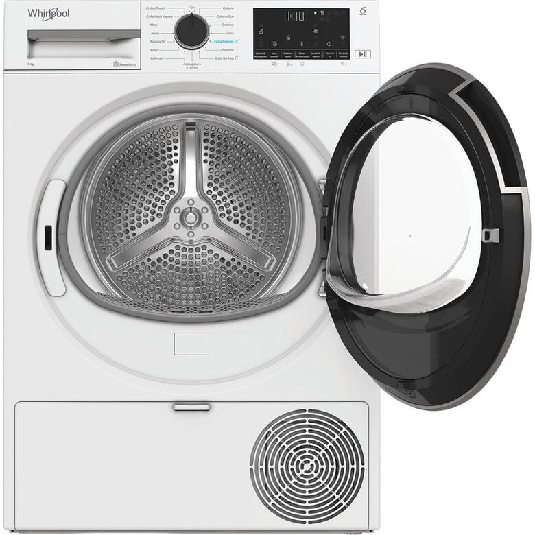 Whirlpool C WD R49M WBS IT Asciugatrice A Libera Installazione 9 Kg, Pompa Di Calore, Tecnologia 6° Senso, Quiet Mode, Classe C, Bianco