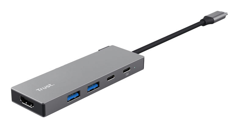 Trust 26062 hub di interfaccia USB tipo-C Grigio