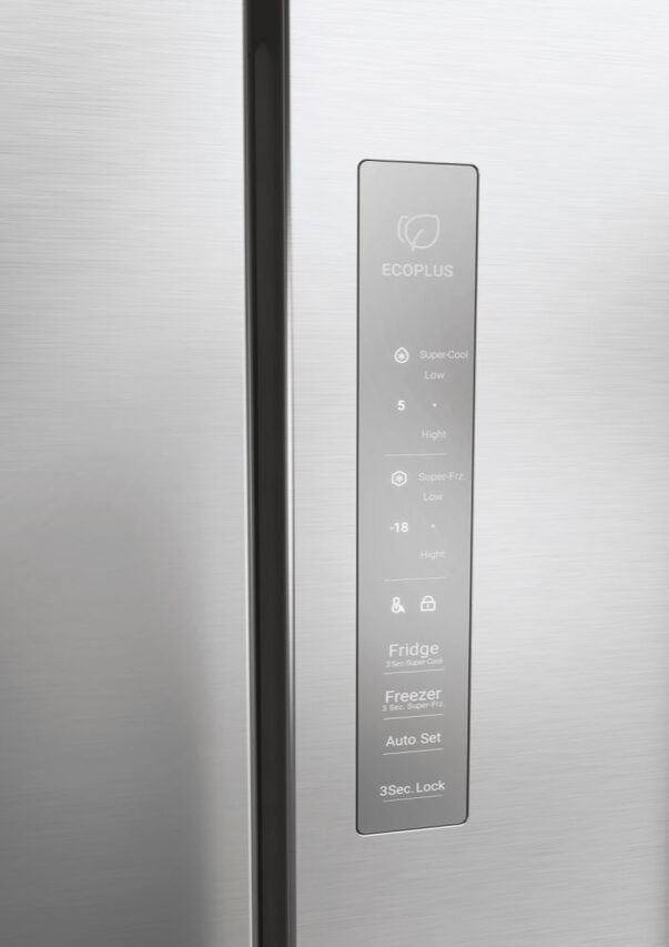 Haier HCR3818ENMM Cube 83 Serie 3 Frigorifero Side By Side Libera Installazione 467 L E Platino Stainless steel