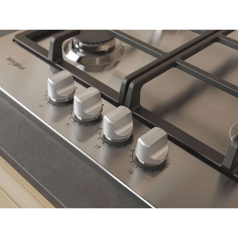 Whirlpool TGML 661 IX R Acciaio inossidabile Da incasso 58 cm Gas 4 Fornello(i)