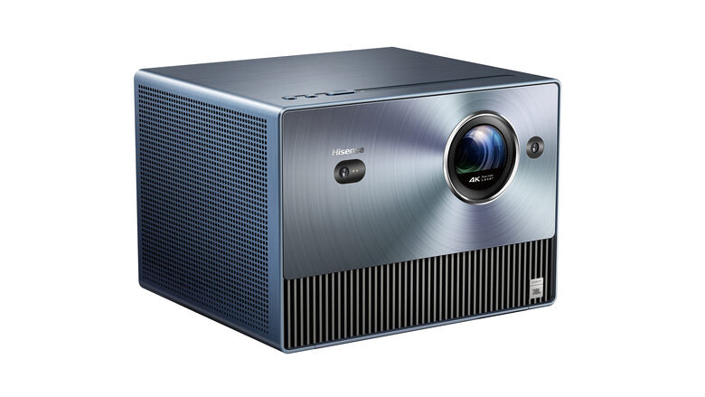 Hisense Mini videoproiettore Proiettore Triplo Laser 4K C1, da 65" fino a 300", Proiezione Tiro lungo, Smart TV VIDAA U6, Wifi, Bluetooth, Dolby Vision, Audio JBL Dolby Atmos, 1600 ANSI lume