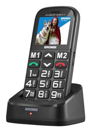 Brondi Amico Unico+ Ds Telefono Cellulare con Grandi Tasti Nero