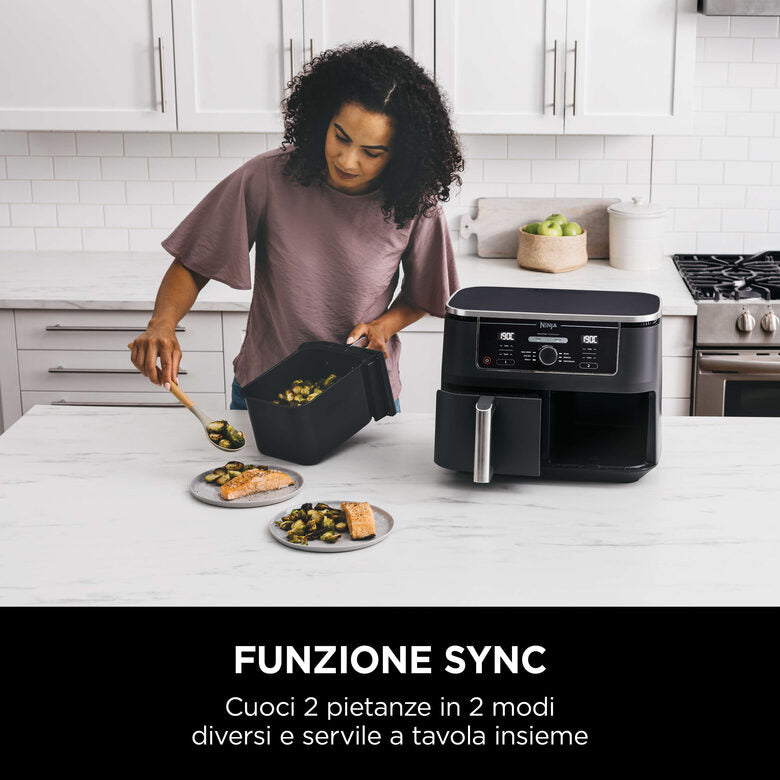 Ninja Friggitrice ad aria Dual Zone MAX da 9,5 L AF400EU