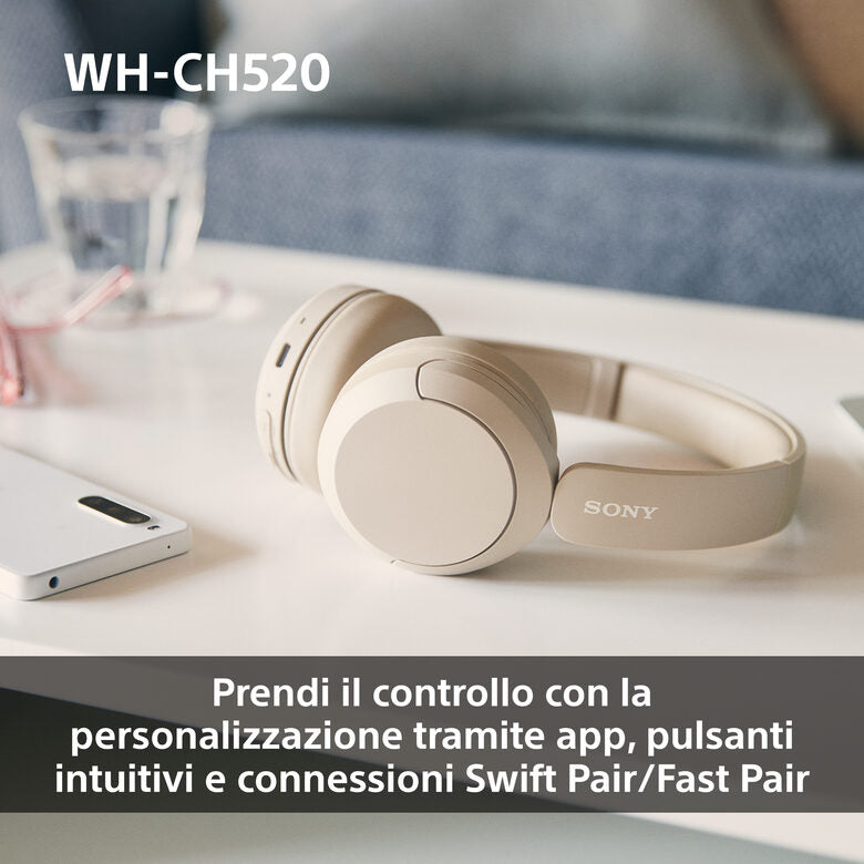 Sony WHCH520P.CE7 cuffia e auricolare Wireless A Padiglione Musica e Chiamate USB tipo-C Bluetooth Rosa