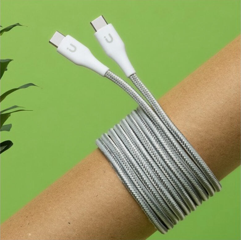 TUNIT TTCC2WH cavo USB 2 m USB C Titanio, Bianco