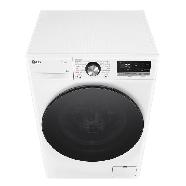 LG F4R7009TSWB Lavatrice 9kg AI DD, Classe A-10%, 1400 giri, TurboWash, Vapore