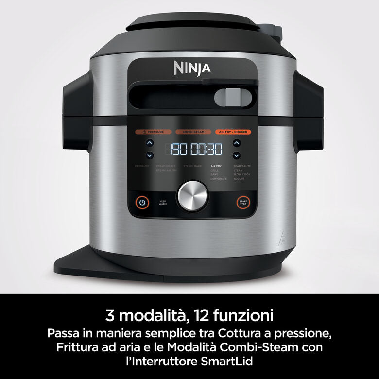 Ninja Multicooker 12 in 1 SmartLid da 7,5 L OL650EU
