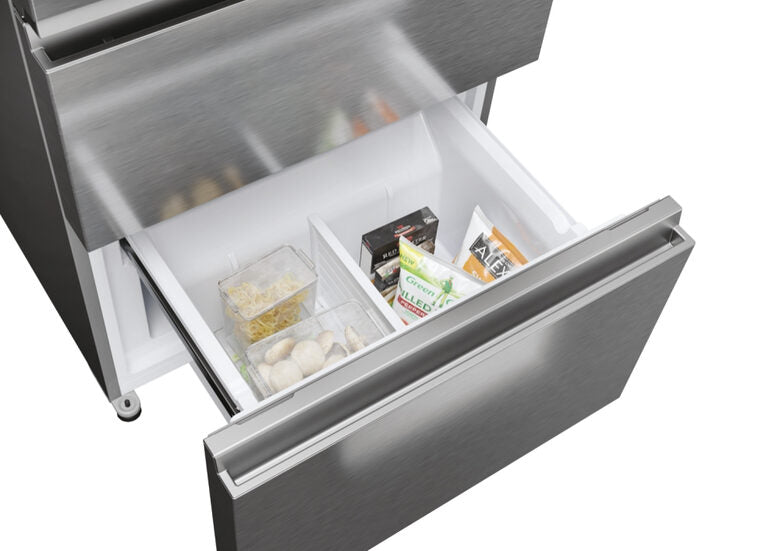Haier HFR3718ENMM FD 70 Serie 3 Frigorifero Combinato A Libera Installazione, No Frost, Display, Classe E, Acciaio Inox