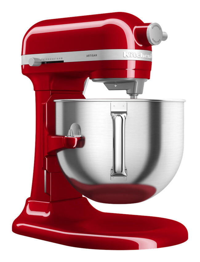 KitchenAid 5KSM70SHXEER Sbattitore con base 375 W Grigio, Rosso, Acciaio inox