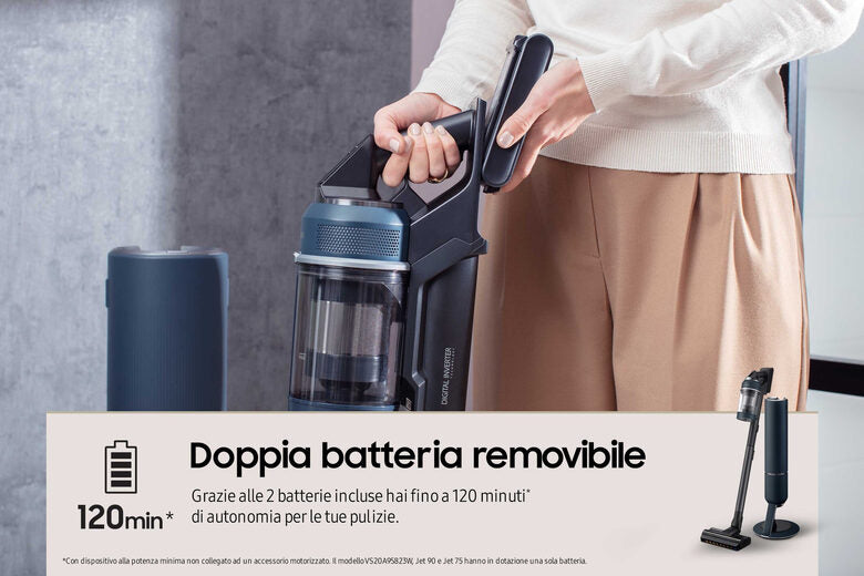 Samsung VS20C8524TB/WA scopa elettrica Wireless Senza sacco 580 W