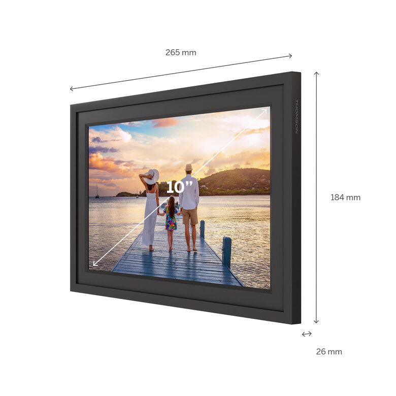 Thomson F10 cornice per foto digitali Nero 25,6 cm (10.1") Touch screen Wi-Fi