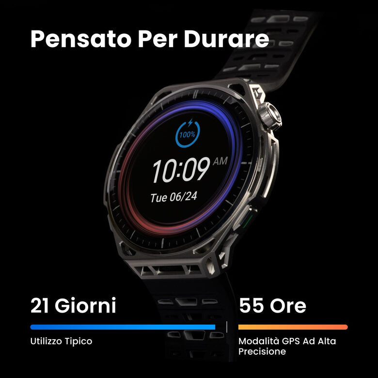 Amazfit Balance 3 3,81 cm (1.5") AMOLED 51 mm Digitale 480 x 480 Pixel Touch screen Acciaio inox Wi-Fi GPS (satellitare)