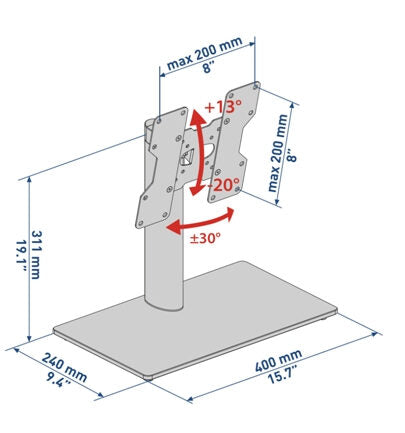 Meliconi Stand 200 101,6 cm (40") Nero