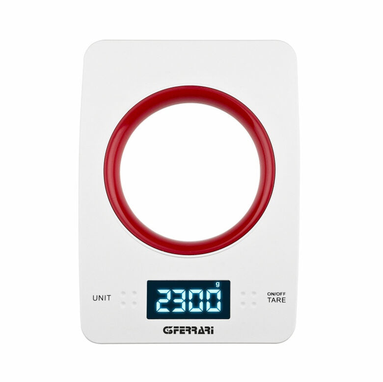 G3 Ferrari G20071 bilancia da cucina Rosso, Bianco Superficie piana Rettangolo Bilancia da cucina elettronica