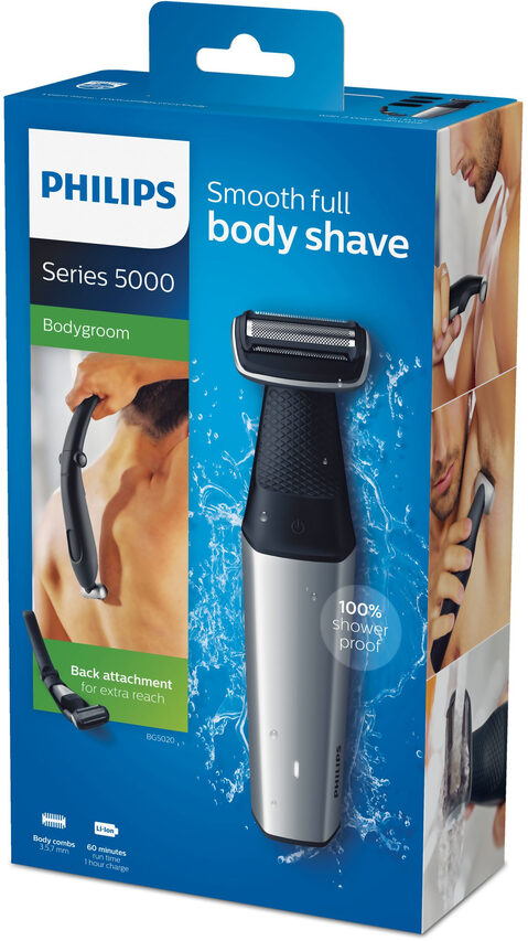 Philips BODYGROOM Series 5000 Rasoio delicato Bodygroom utilizzabile sotto la doccia