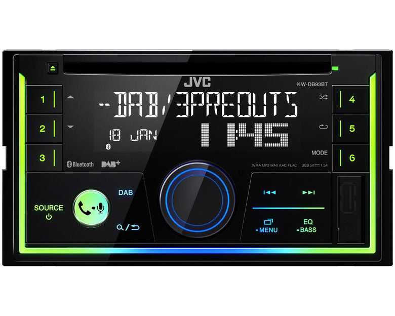 JVC KW-DB93BT Nero Bluetooth