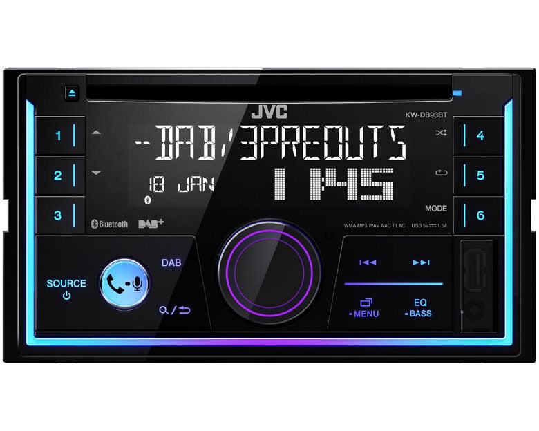 JVC KW-DB93BT Nero Bluetooth