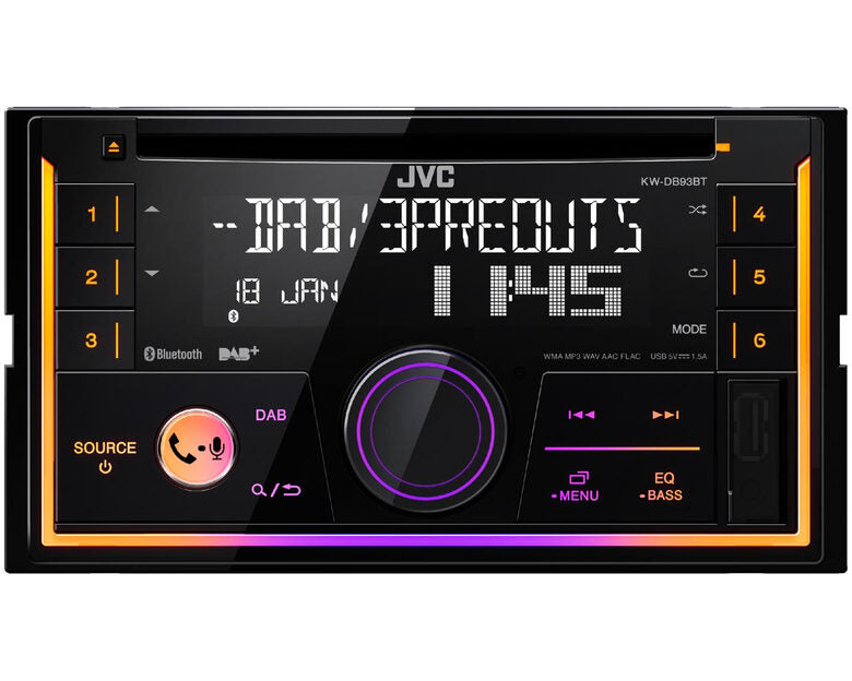 JVC KW-DB93BT Nero Bluetooth