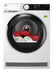 AEG TR8HDBG9B Serie 8000 Asciugatrice Libera Installazione 9 Kg, Pompa Di Calore, Precise Dry, SensiDry®, Mixdry, AbsoluteCare, Classe B, Bianco