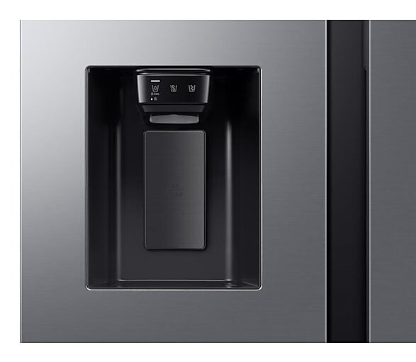 Samsung RS70F65KETEF Frigorifero Side By Side A Libera Installazione, AI Inverter, All-around Cooling, AI Hybrid Cooling, Dispenser Senza Allaccio Idrico, Classe E, Inox