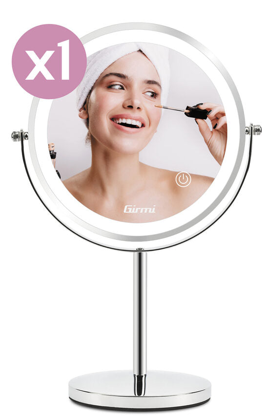 Girmi BE02 specchietto per trucco Libera installazione Rotondo Acciaio inox