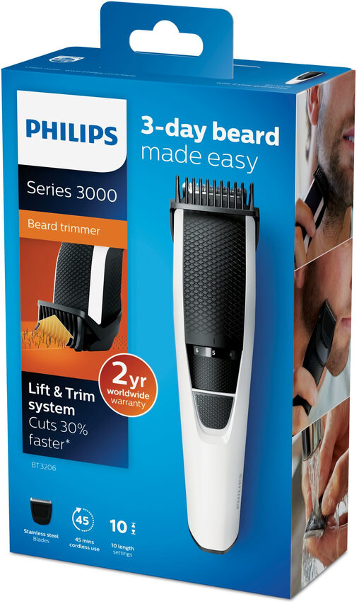 Philips 3000 series Rifinitore per barba con impostazioni di precisione da 1mm