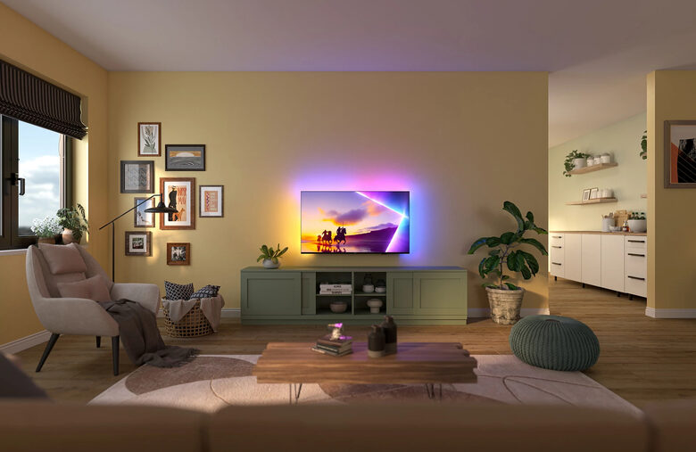 Philips 43 UHD Qled 4K TV Lcd 43" pollici Smart Ambilight Titan OS