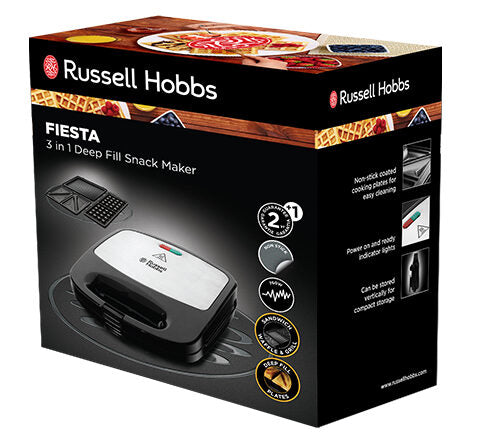 Russell Hobbs Fiesta tostiera 750 W Nero, Acciaio inox