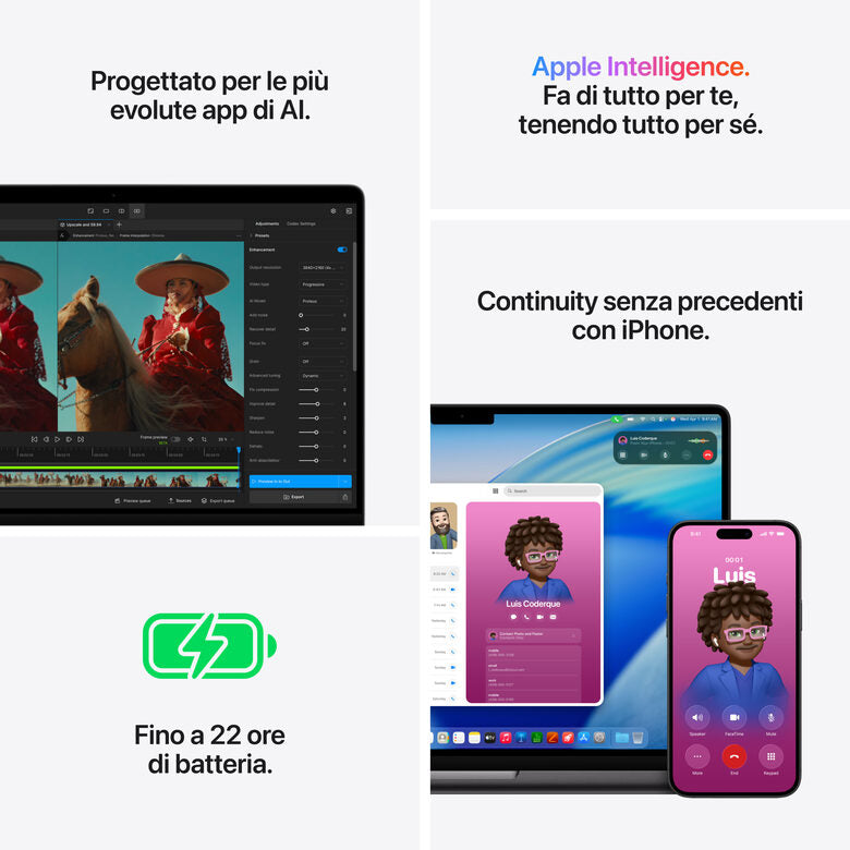 Apple MacBook Pro 14" M5 Pro chip 15‑core CPU 16‑core GPU, 24GB, 1TB SSD - Argento