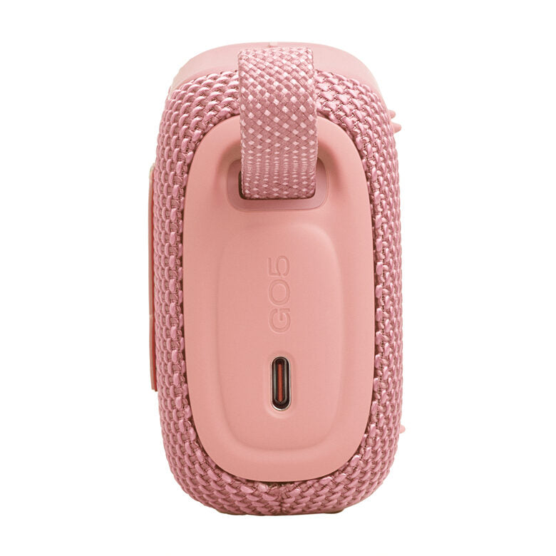 JBL GO 5 Speaker Bluetooth ultra‑portatile con potente Pro Sound e bassi incisivi, pairing AirTouch, design impermeabile, 10 ore di autonomia, Rosa