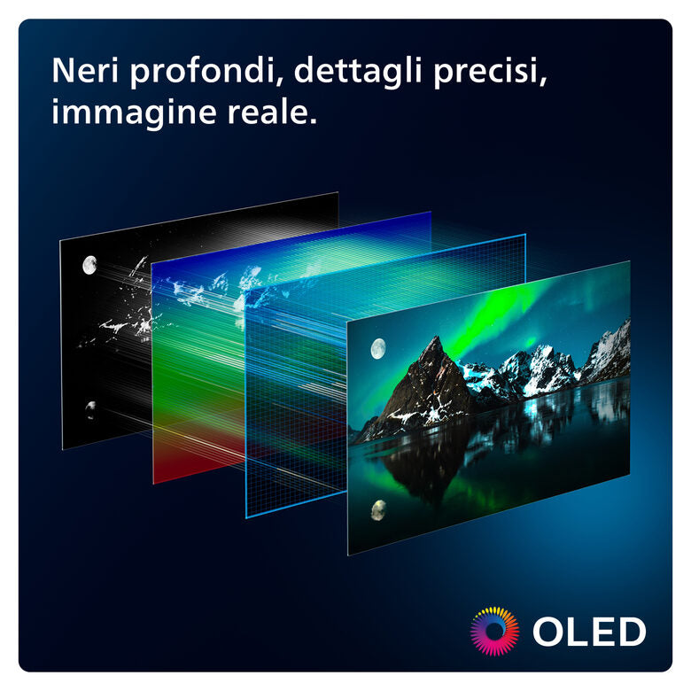 Philips 55Oled769 Televisione Smart TV 55 Pollici Oled 4K Uhd Ambilight Dolby Vision Atmos