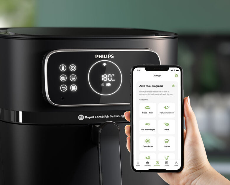 Philips 7000 series HD9876/90 Airfryer, 8.3L, Friggitrice 22-in-1, App per ricette