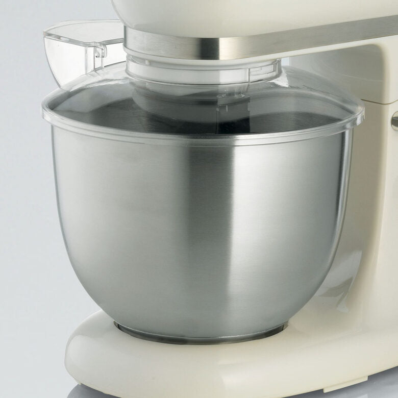 Ariete 1588 Impastatrice Planetaria - Pane, pizza e dolci - 7 Velocità - 3 Fruste - 5,5 Litri - Acciaio Inox - 2400 Watt - Linea Vintage - Beige