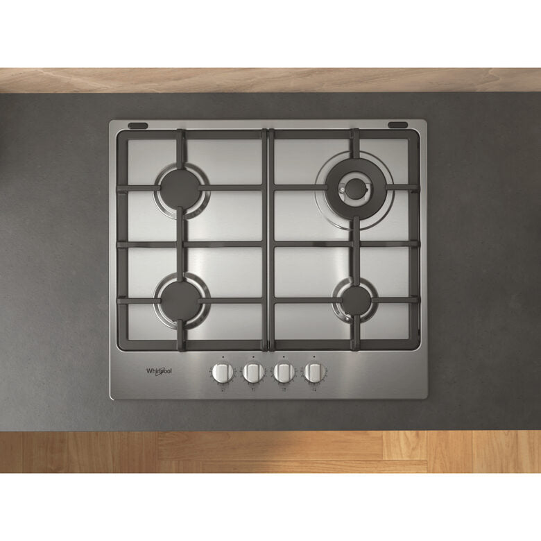 Whirlpool TGML 661 IX R Acciaio inossidabile Da incasso 58 cm Gas 4 Fornello(i)